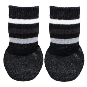 2 Calcetines Perro, Antideslizante, XS-S, Negro