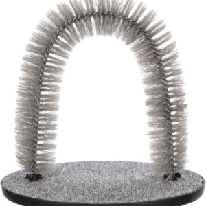 Arco de masaje y cuidado del pelaje, gato, 36 × 33 cm, Gris