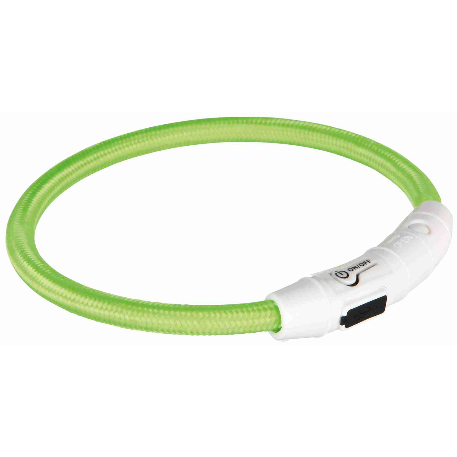 Aro con Luz Flash USB, XS-S, 35 cm/ø7 mm, Verde