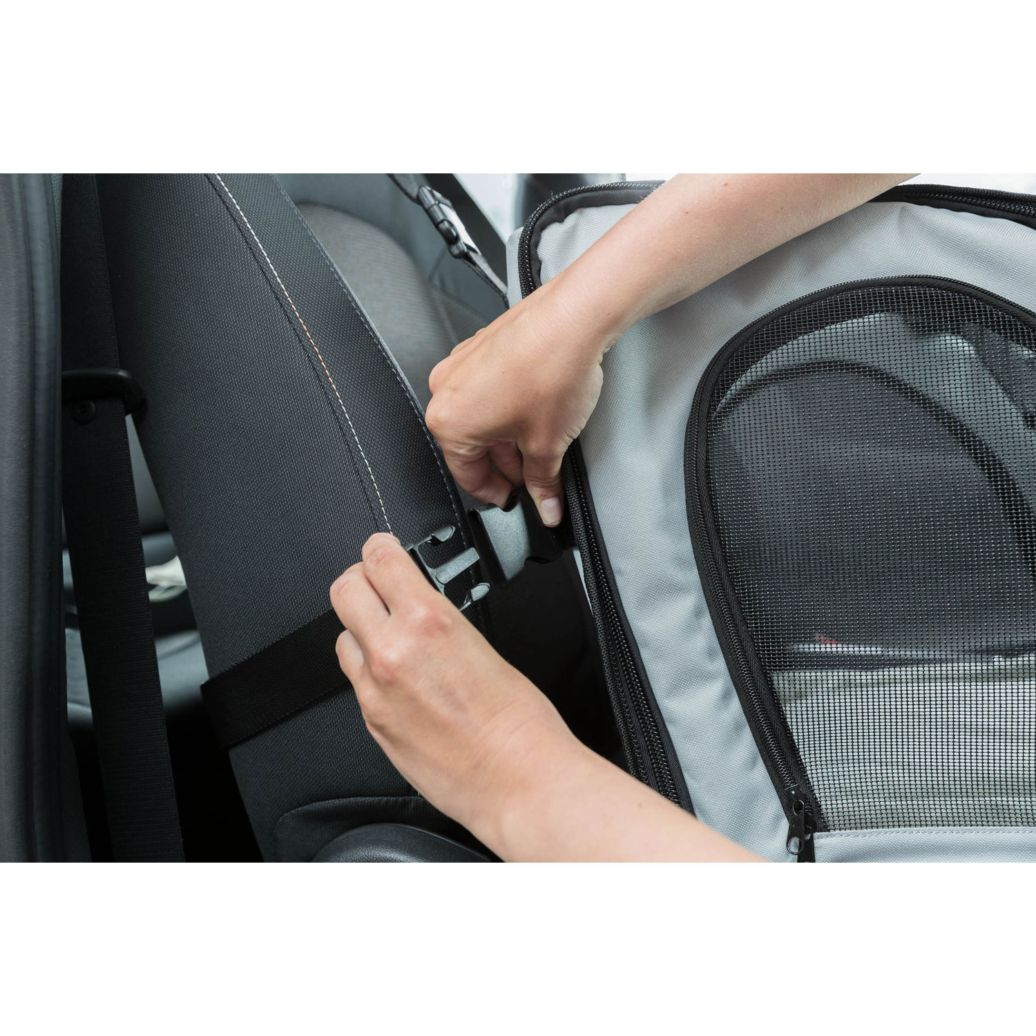 Asiento para Coche, 44 × 37 × 40 cm, Gris/Negro - Imagen 10
