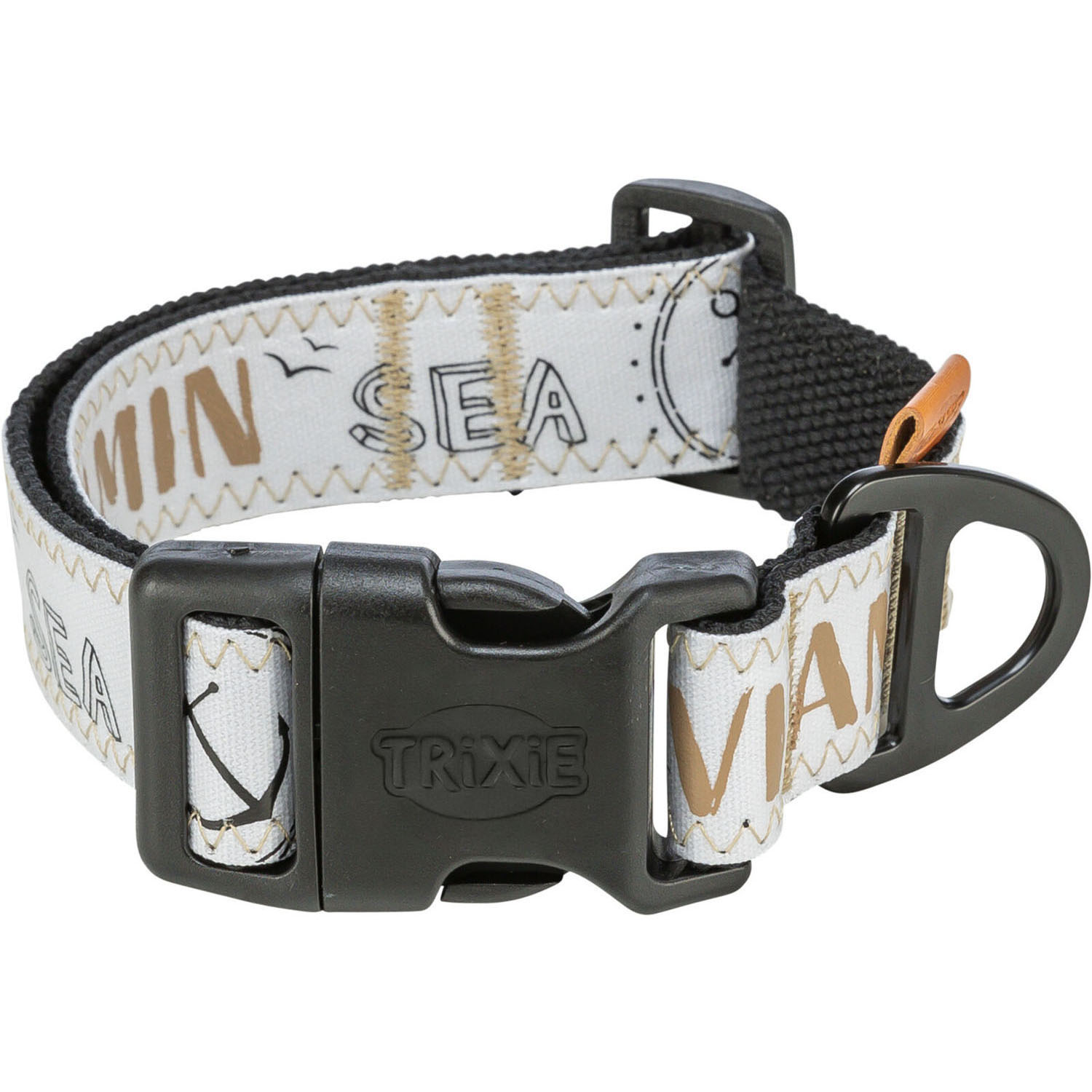 BE NORDIC Collar, extra ancho, M–L, 40–60 cm/38 mm, Negro