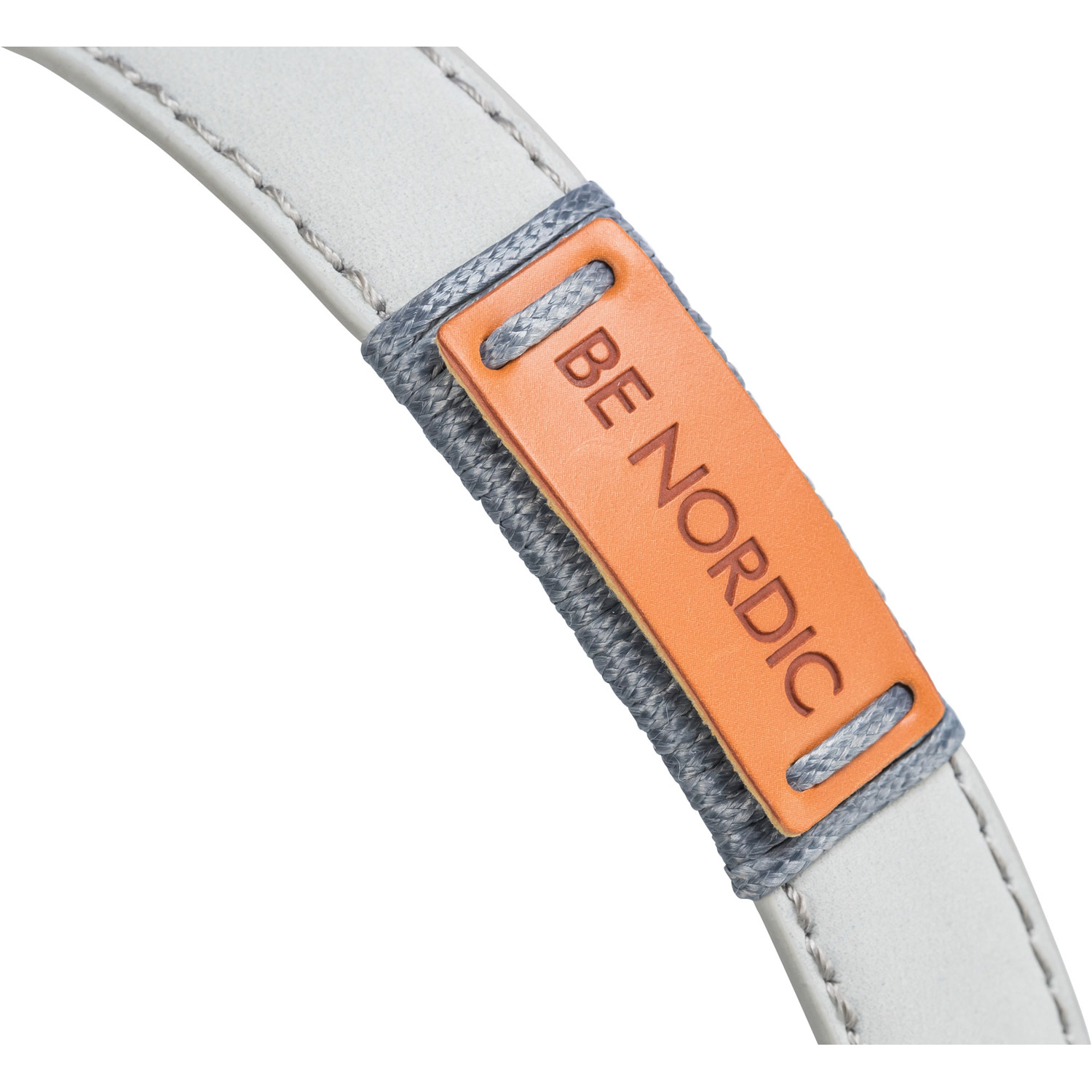 BE NORDIC Collar de Cuero, S–M, 40 cm/20 mm, Gris claro - Imagen 7