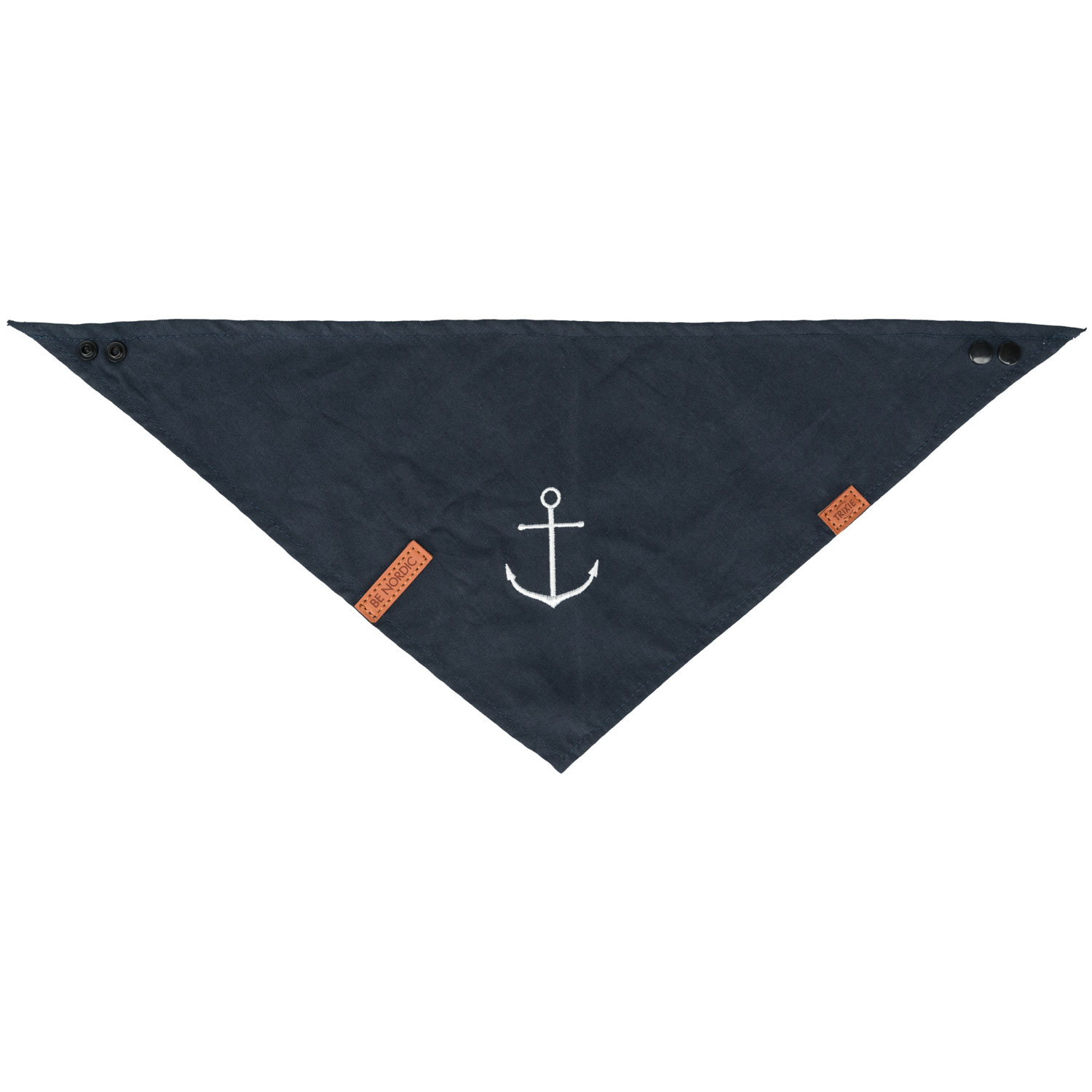 BE NORDIC Pañuelo, M, 40 cm, Azul oscuro con estampado de anclas - Imagen 2