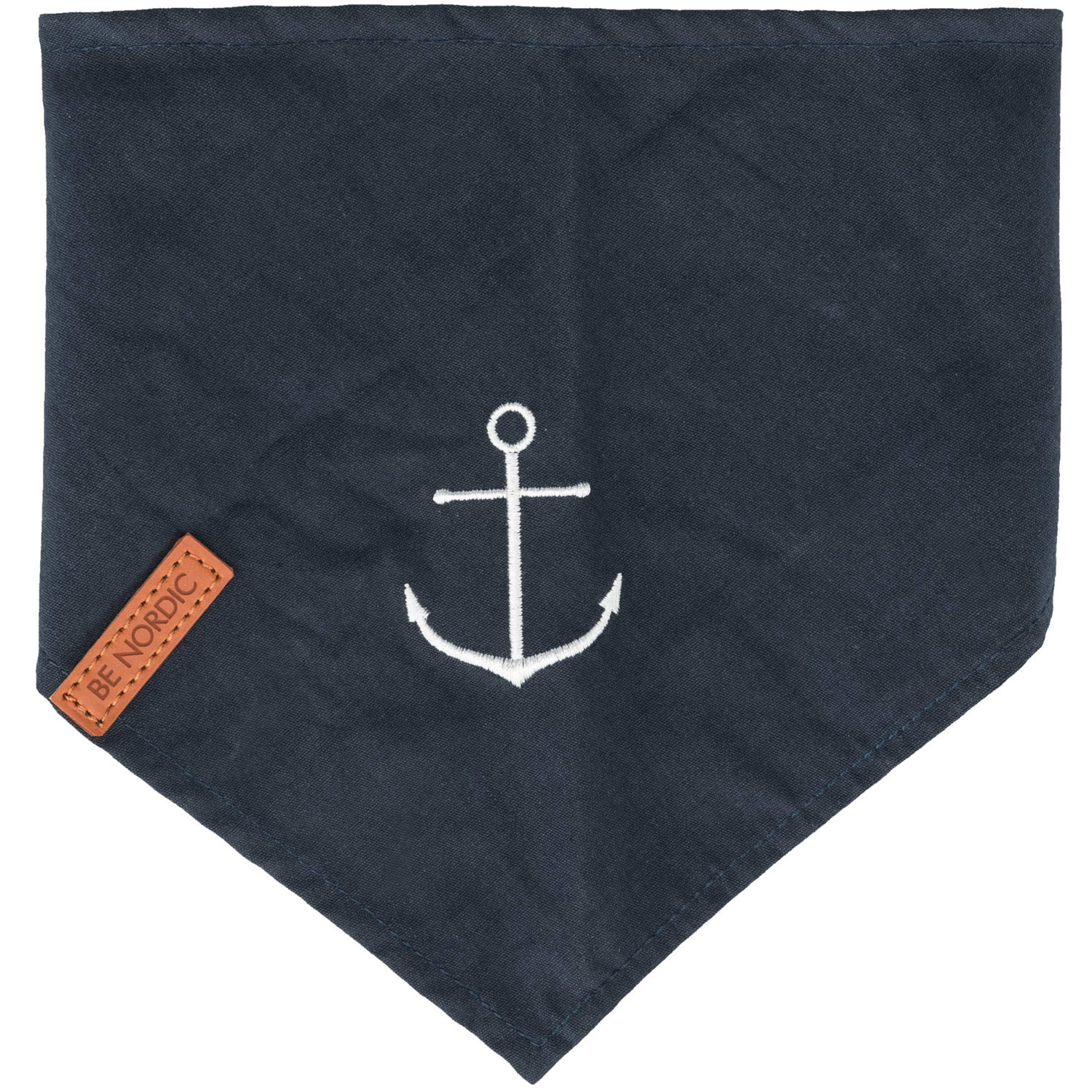 BE NORDIC Pañuelo, M, 40 cm, Azul oscuro con estampado de anclas - Imagen 3