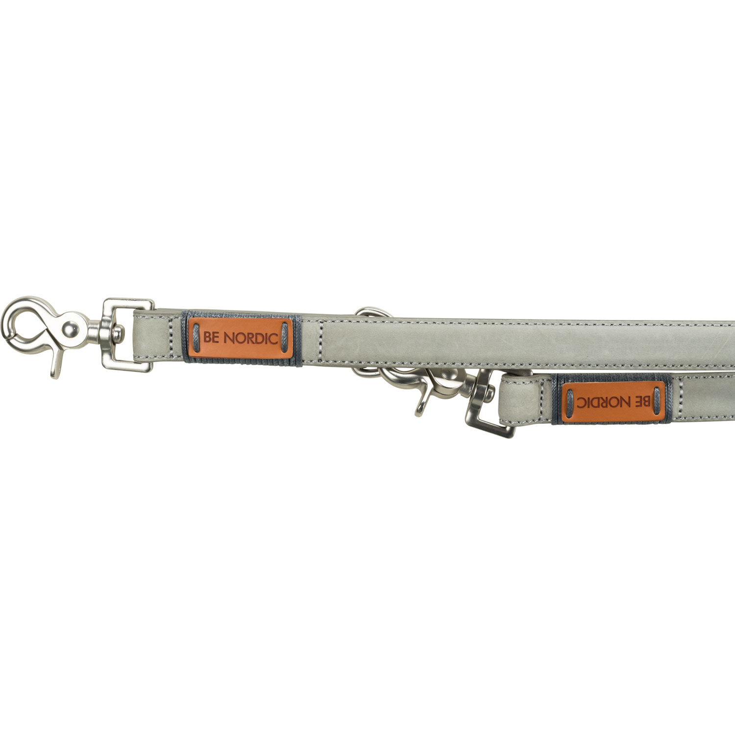 BE NORDIC Ramal de Cuero, M–L, 2,00 m/20 mm, Gris claro - Imagen 2