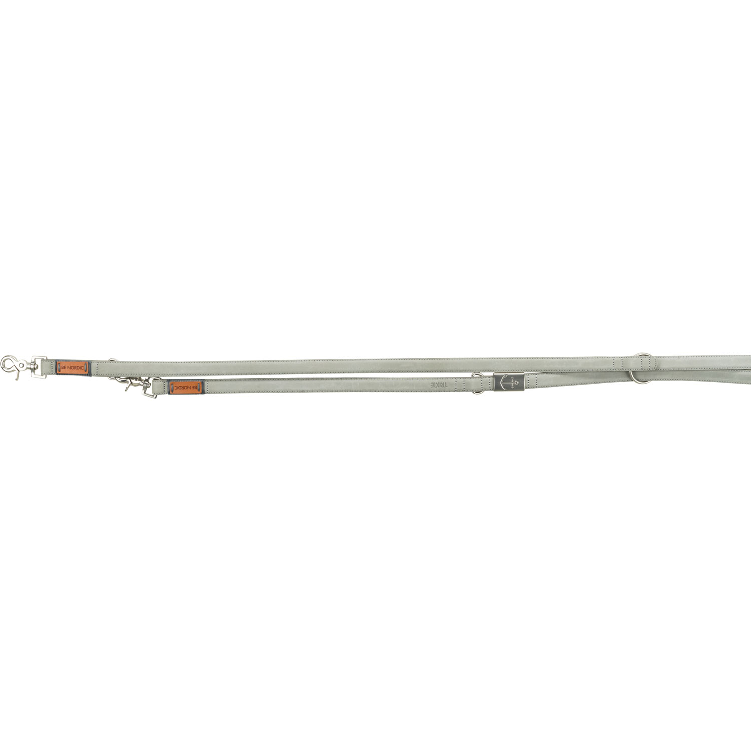 BE NORDIC Ramal de Cuero, M–L, 2,00 m/20 mm, Gris claro