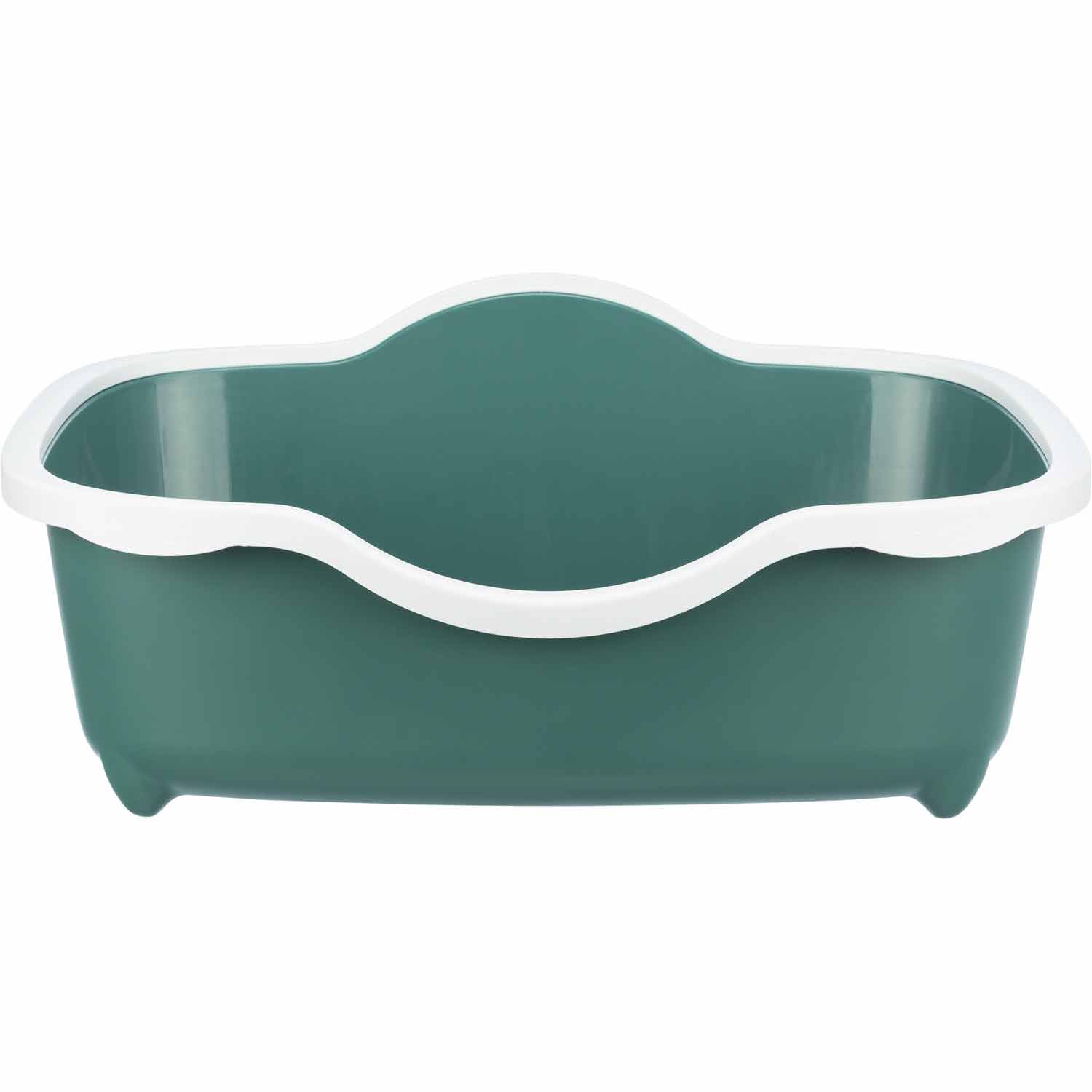 Bandeja Higiénica Davio para gatos, con Borde, verde/blanco, 56 x 26 x 39 cm - Imagen 2