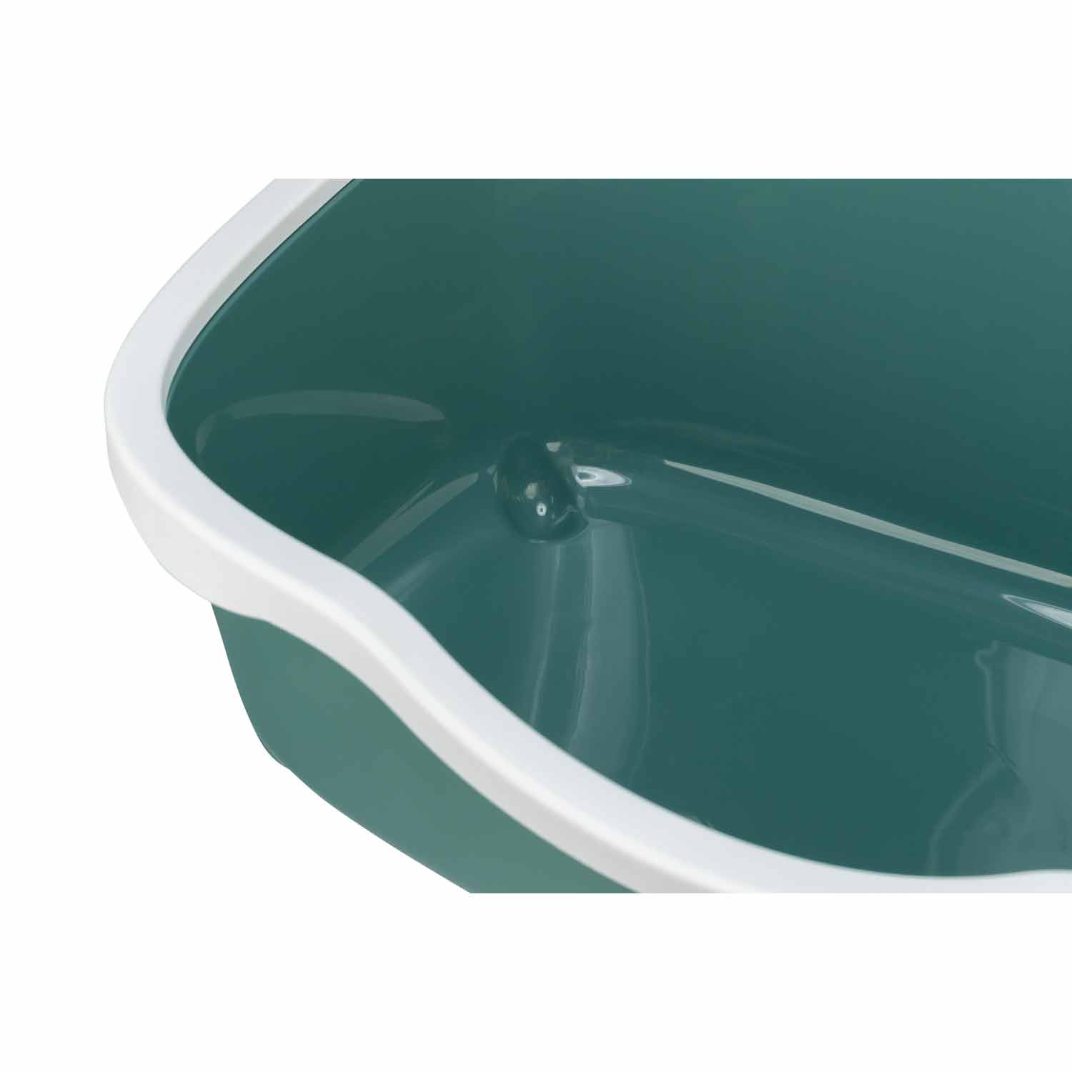 Bandeja Higiénica Davio para gatos, con Borde, verde/blanco, 56 x 26 x 39 cm - Imagen 4