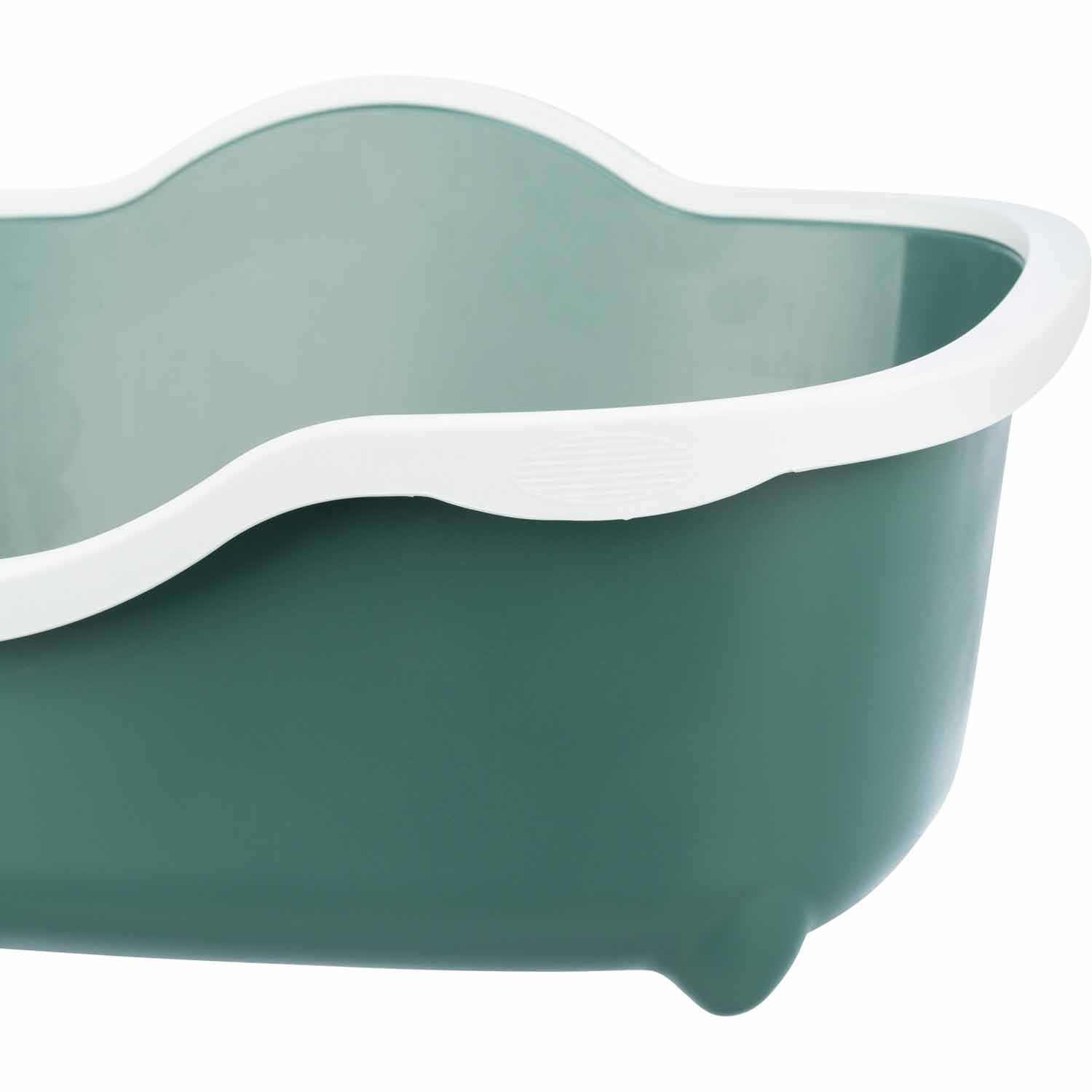 Bandeja Higiénica Davio para gatos, con Borde, verde/blanco, 56 x 26 x 39 cm - Imagen 5