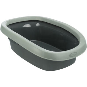 Bandeja Higiénica Be Eco Carlo, con borde, 31 × 14 × 43 cm, Antracita/Gris-Verde