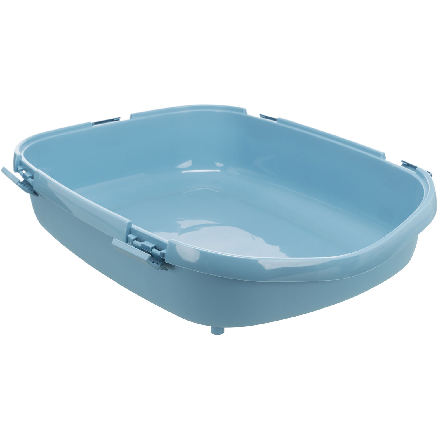 Bandeja Higiénica para gato Primo XXL con borde, 56 × 25 × 71 cm, Azul/Blanco - Imagen 2