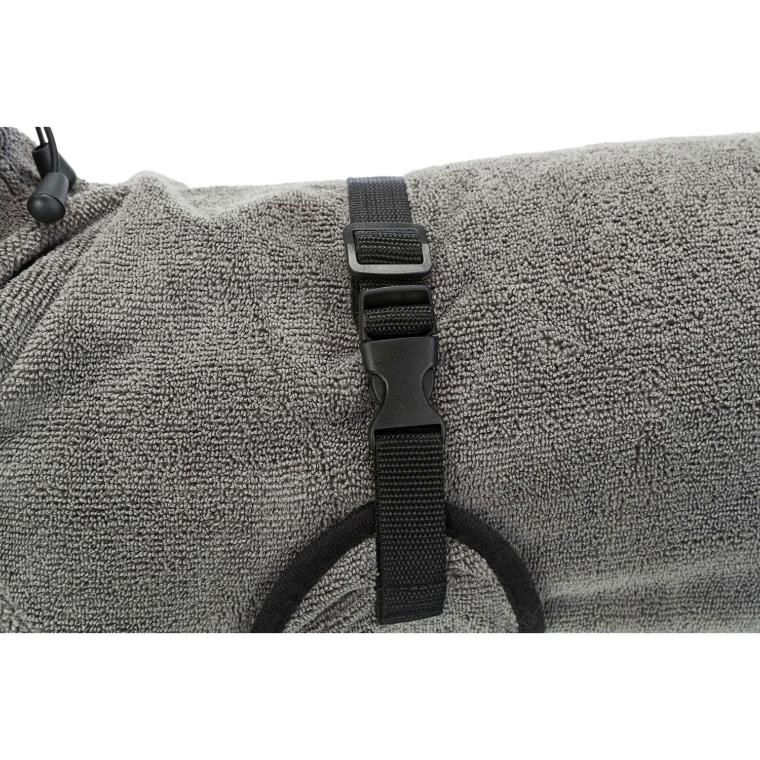 Bata de baño para perros, tela de rizo, XL: 75 cm, Gris - Imagen 6