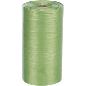 Bolsitas Basura para Perros, materiales reciclados, 4 rollo de 20 bolsas, Verde