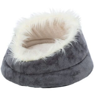 Cama Minou, redonda, ø 47 × 26 cm, Gris/Gris Claro
