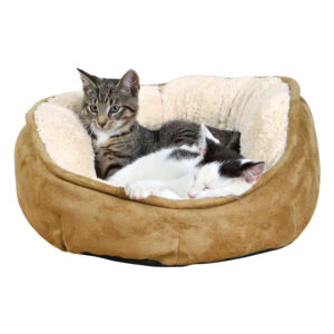 Cama Othello, ø50 cm, Marrón-Beige