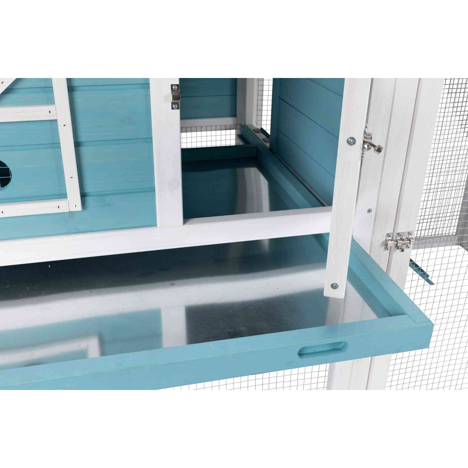 Caseta Natura, 2 Compartimentos, 156 × 110 × 80 cm, Azul-Blanco - Imagen 3