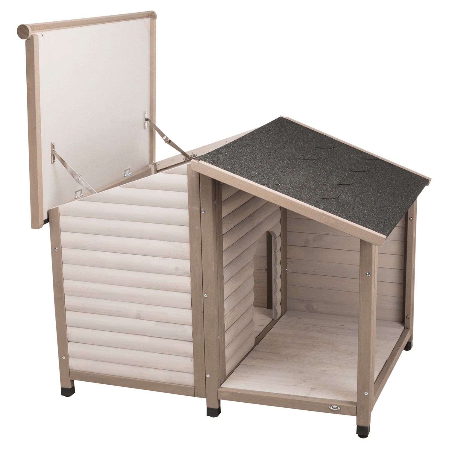 Caseta Natura Lodge, Techo 2 Aguas, M-L:100×82×90 cm, Gris - Imagen 2
