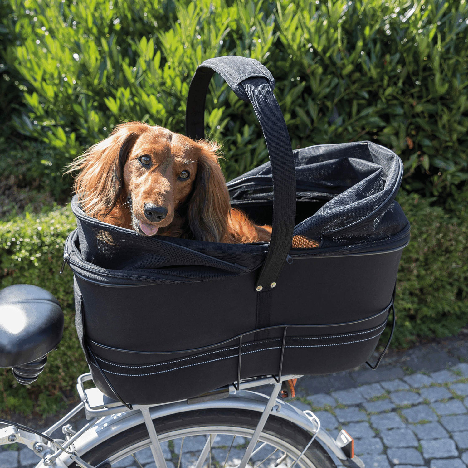 Cesta Bicicletas, Portaequipajes Ancho 29x49x60 cm, Negro - Imagen 6
