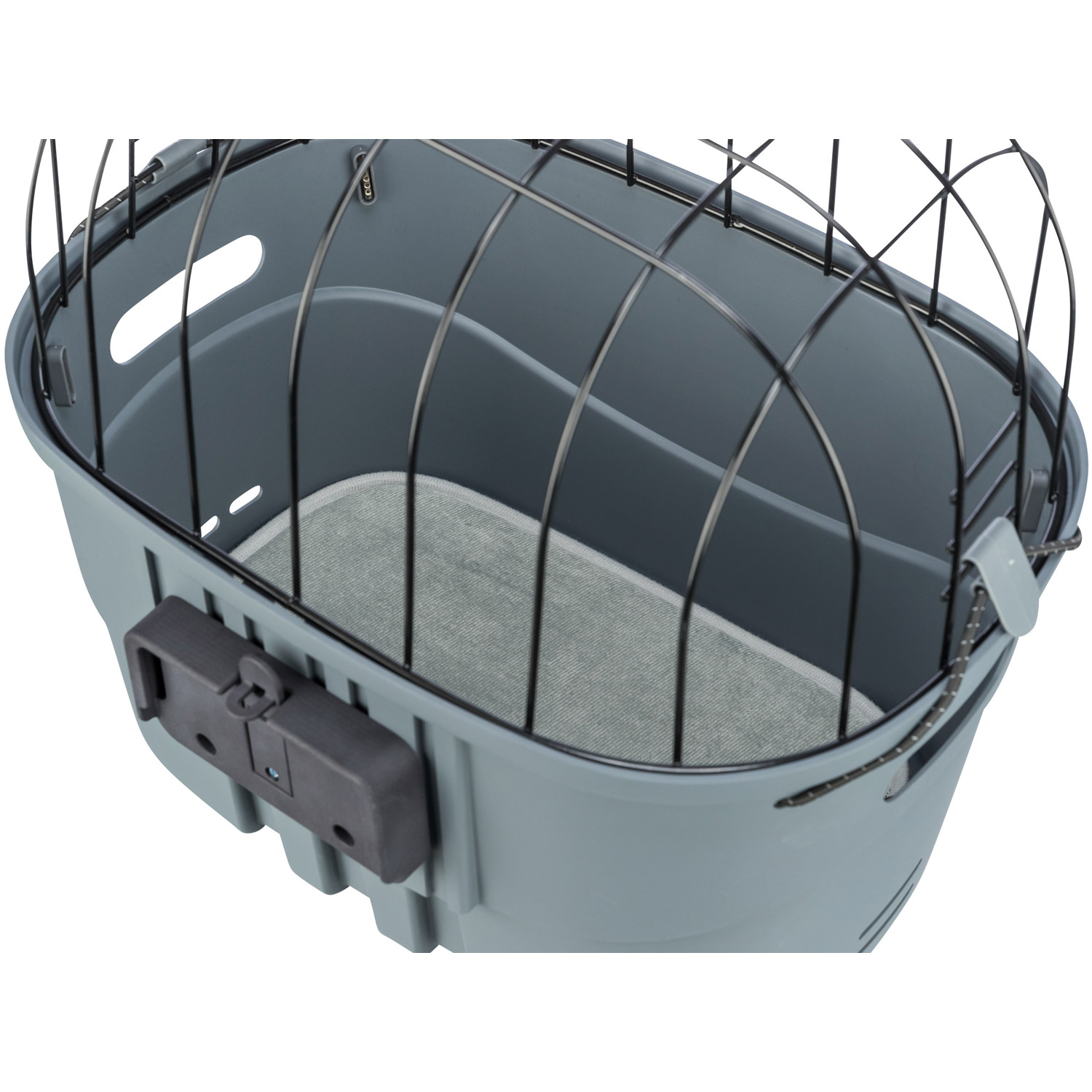 Cesta para Bicicleta, Gris, 42 × 39 × 30 cm - Imagen 6