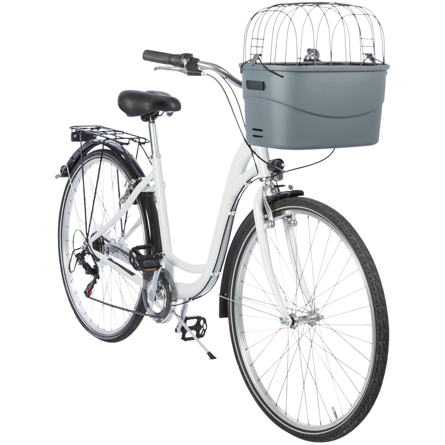 Cesta para Bicicleta, Gris, 42 × 39 × 30 cm - Imagen 9