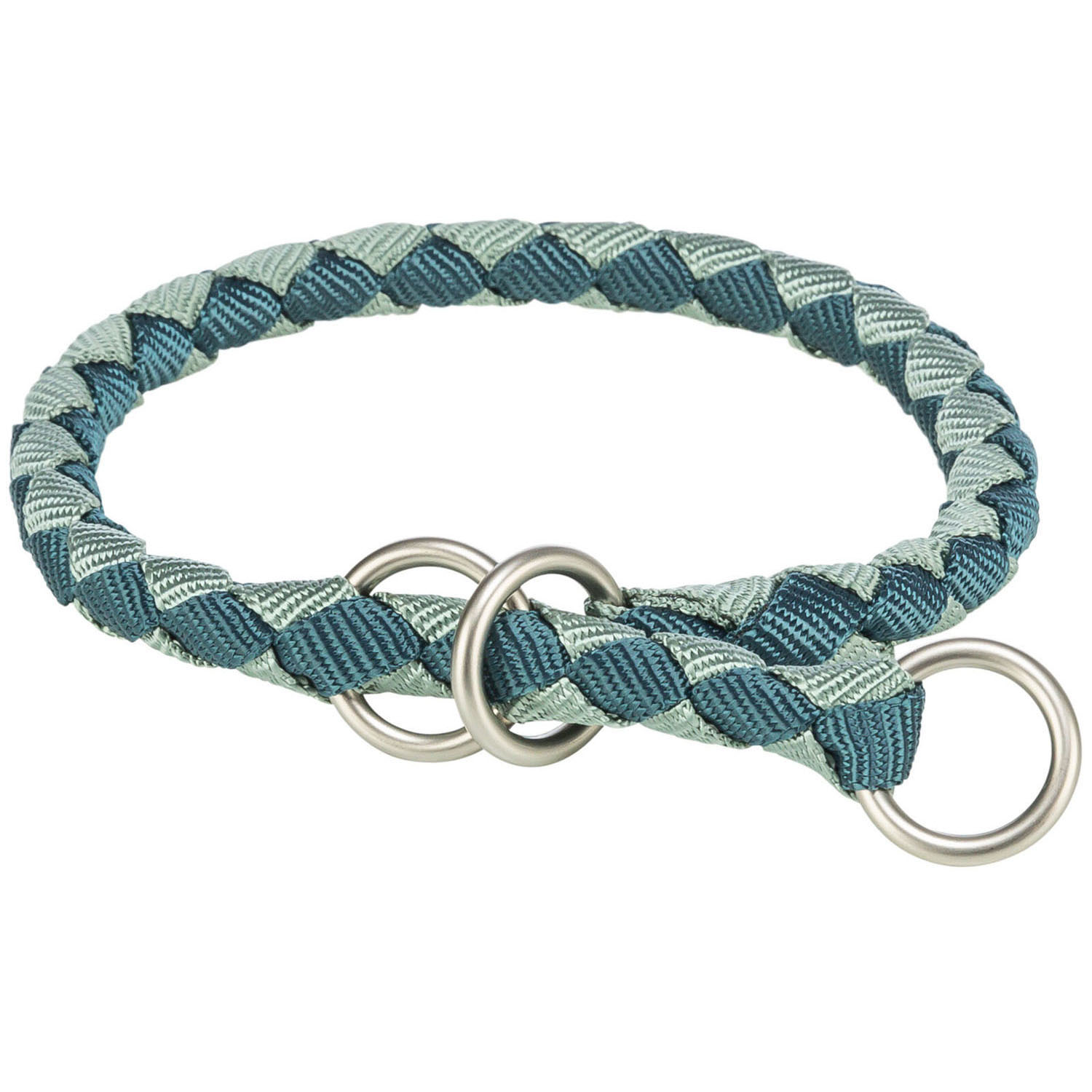 Collar de Entrenamiento Cavo, L–XL, 52–60 cm/ø 18 mm, Azul petróleo/Salvia