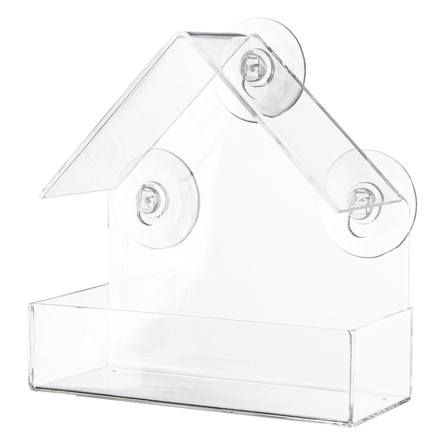 Comedero Pájaros para ventana, 225 ml/15 × 15 × 6 cm, transparente - Imagen 3