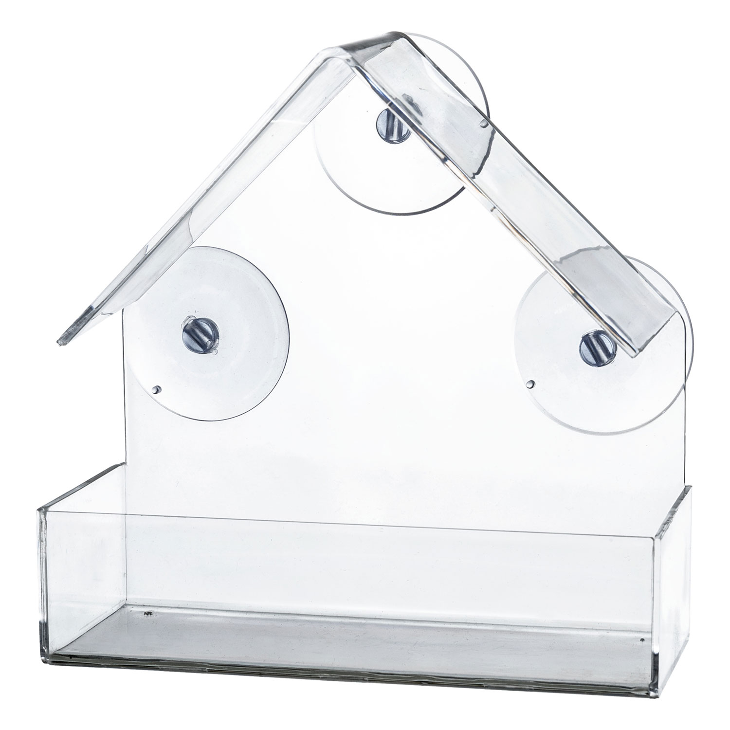Comedero Pájaros para ventana, 225 ml/15 × 15 × 6 cm, transparente