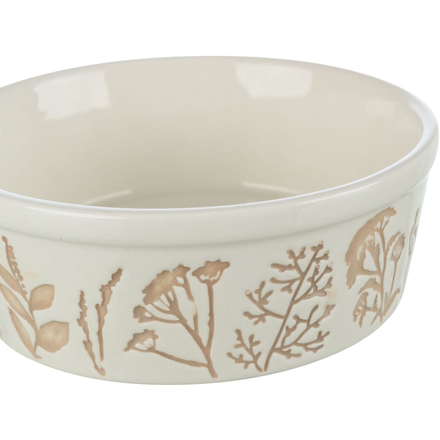 Comedero de cerámica, 1,2 l/ø 20 cm, Blanco/Taupe - Imagen 2