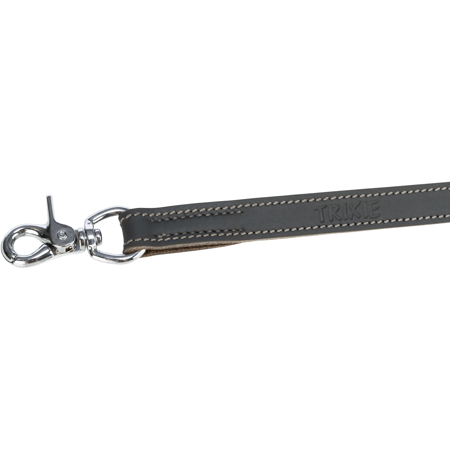 Correa de Cuero Engrasado para Perros Rustic, M–L, Gris, 1,00 m/20 mm - Imagen 2