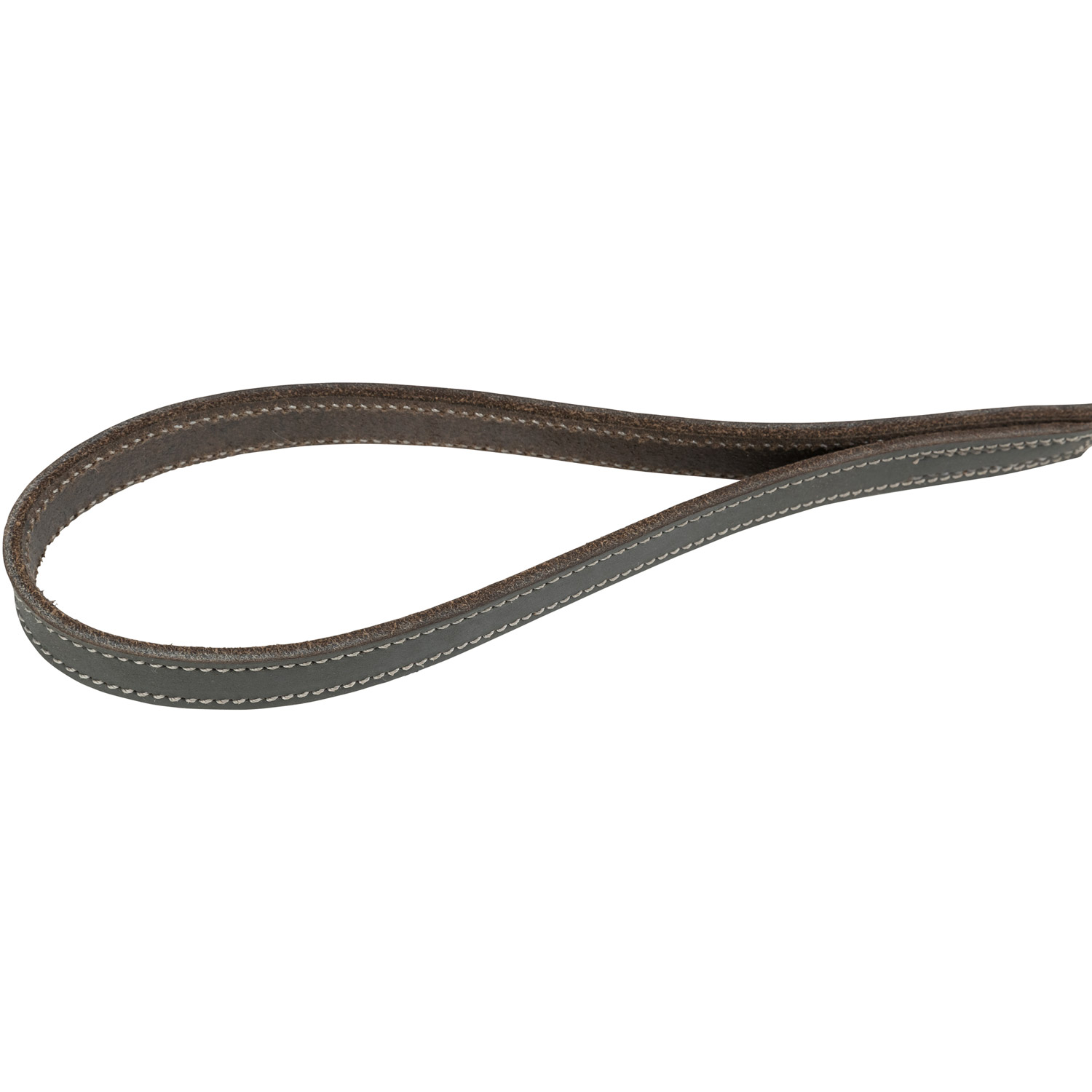 Correa de Cuero Engrasado para Perros Rustic, M–L, Gris, 1,00 m/20 mm - Imagen 3