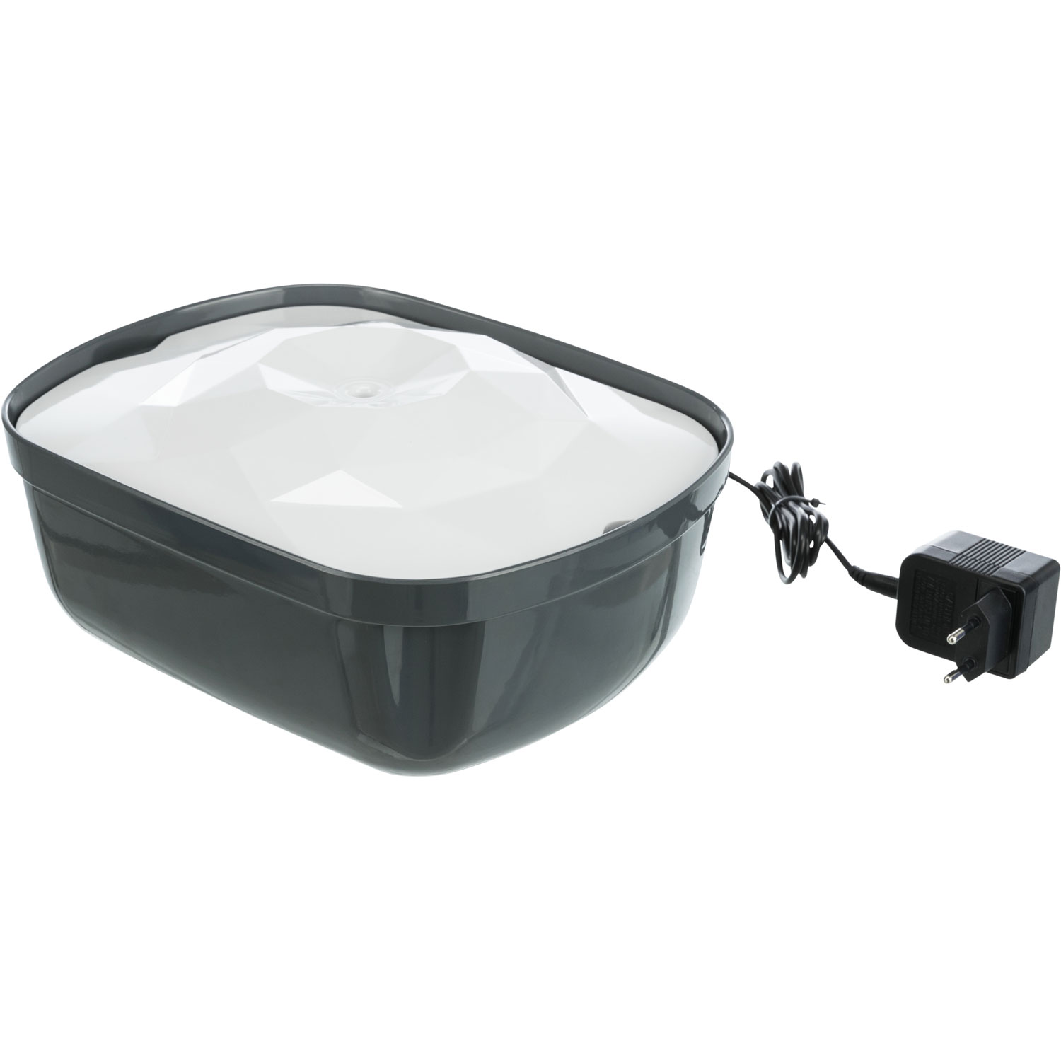 Fuente Polygon, melamina, 2.5 l/28 × 11 × 22 cm, Gris/Blanco - Imagen 4