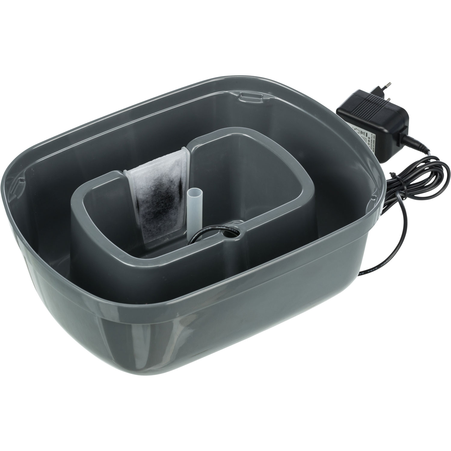 Fuente Polygon, melamina, 2.5 l/28 × 11 × 22 cm, Gris/Blanco - Imagen 10