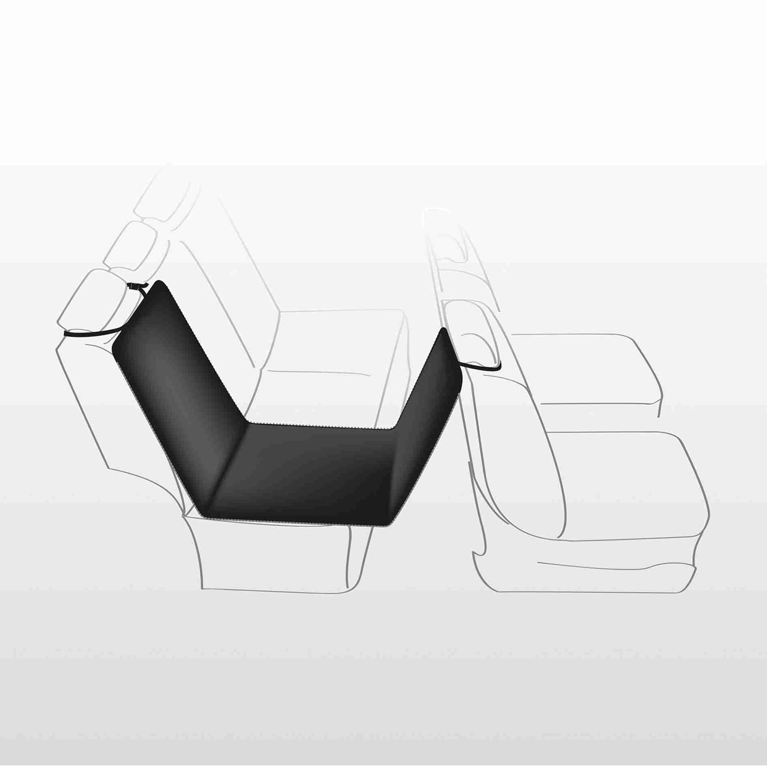 Funda Asiento Coche con Laterales, 0.5 x 1.45 m, Negro - Imagen 2