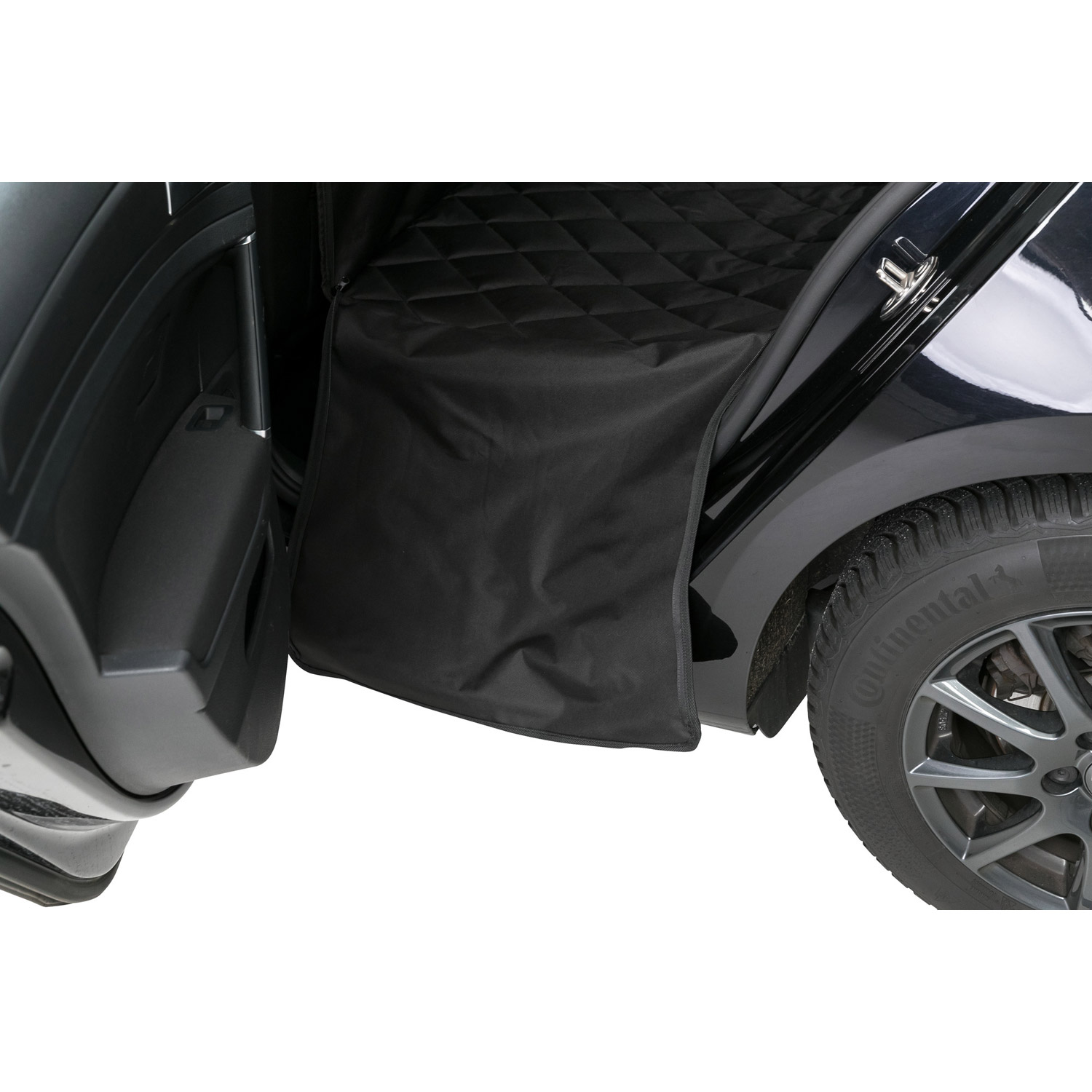Funda Protectora Asientos Coche con partes laterales, divisible , Negro, 1,55 × 1,30 m - Imagen 3