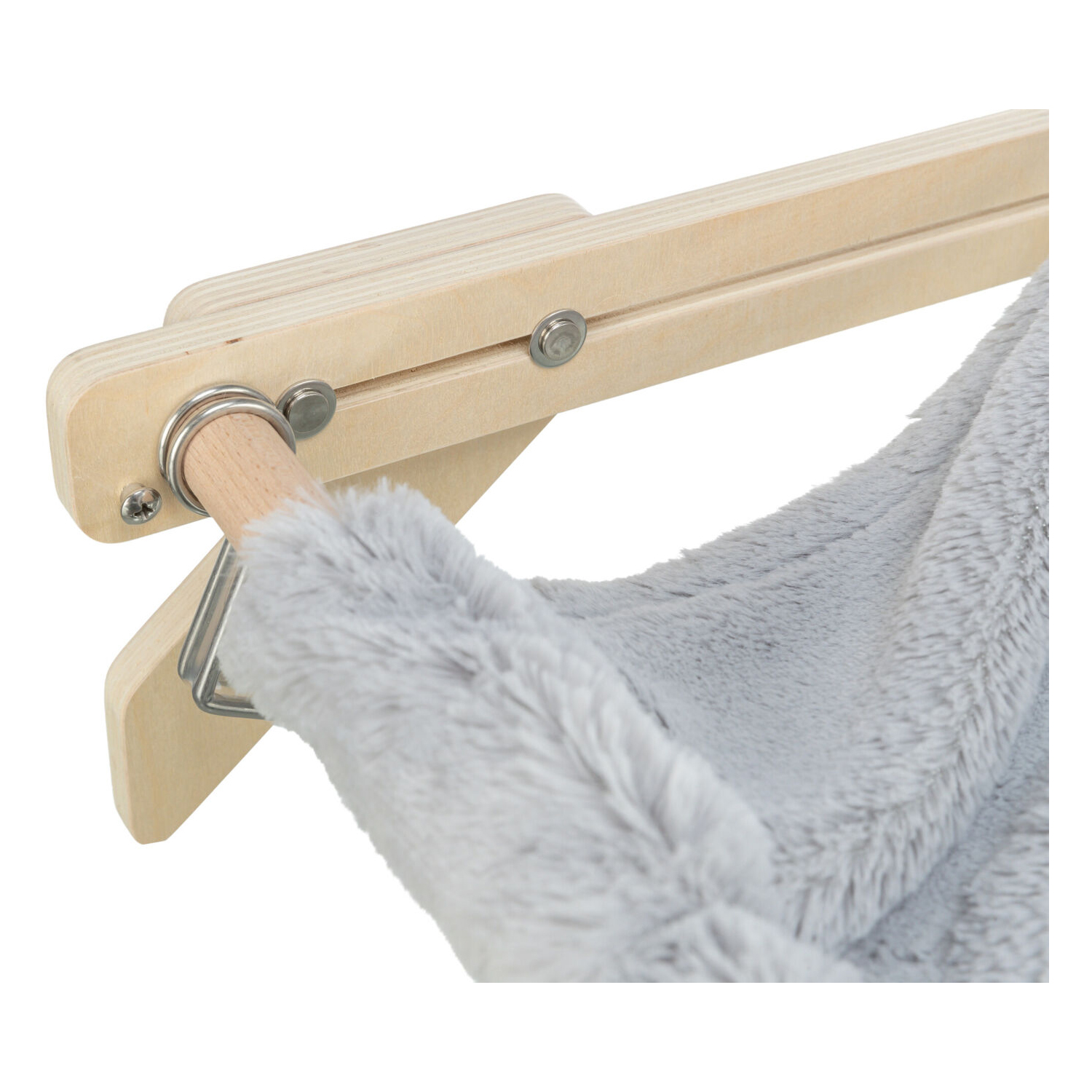 Hamaca de madera sin tratar, 47 × 24 × 38 cm, gris - Imagen 9