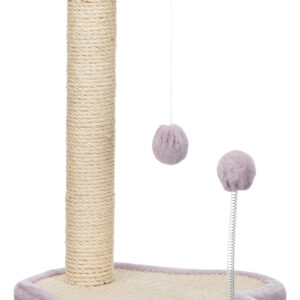 Huella rascadora con poste JUNIOR, 40 × 50 × 38 cm, Lila Claro/natural