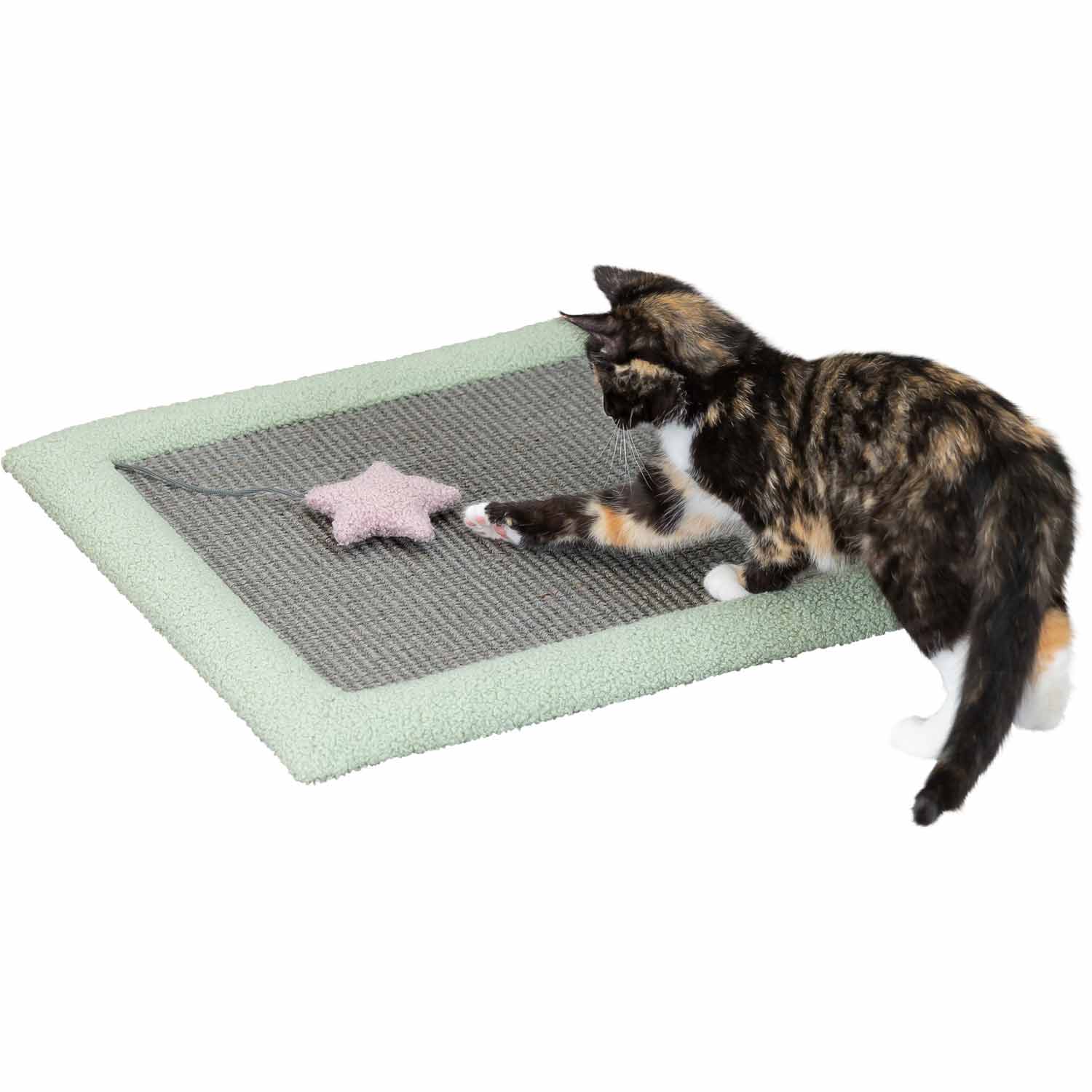 Junior Alfombrilla Rascadora, gris/menta, 47 x 47 cm - Imagen 8