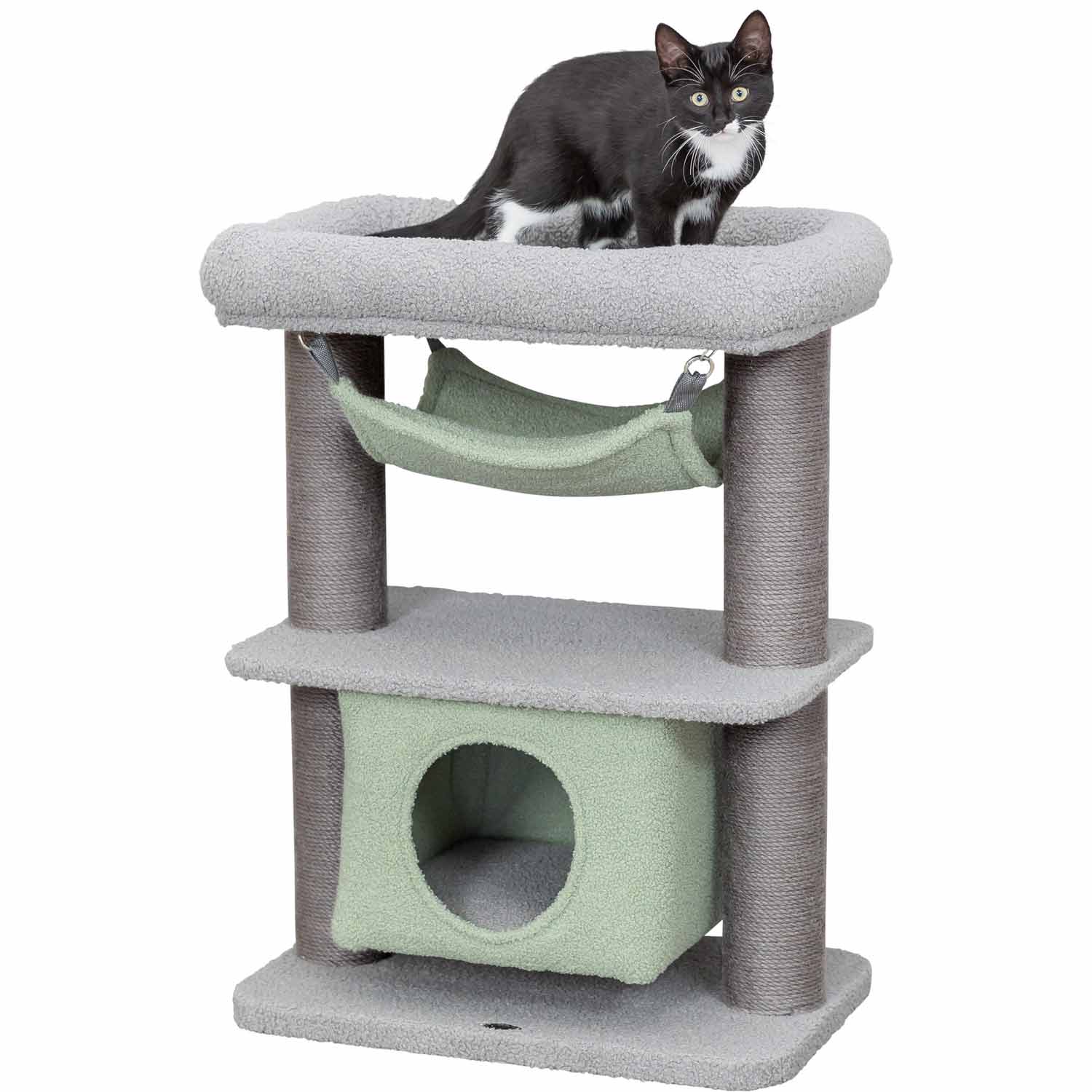 Junior Poste Rascador Lunito, gris/menta, 71 cm - Imagen 9