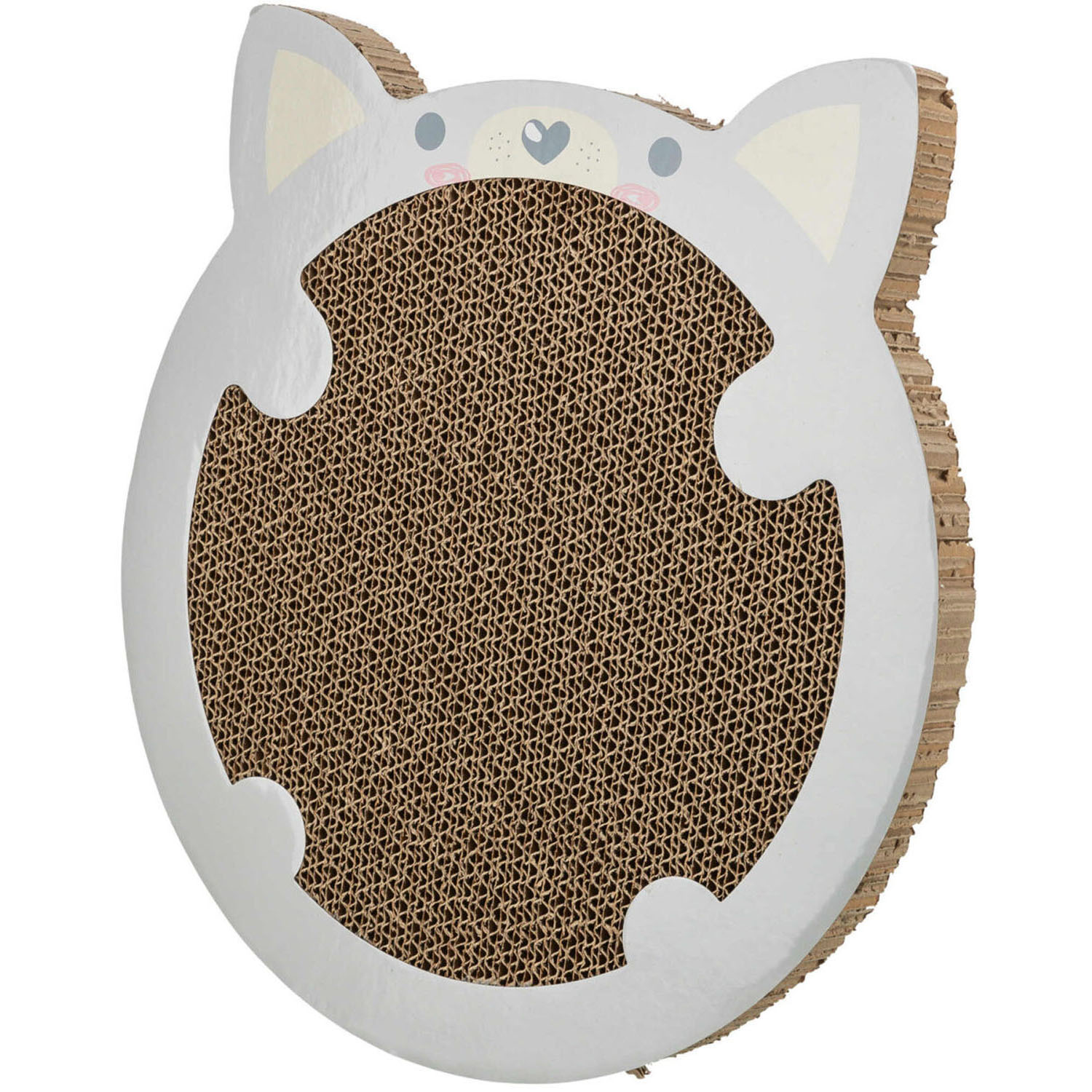 Junior Tabla Cartón Rascadora, 31 × 2,5 × 32,5 cm, Gris claro - Imagen 2