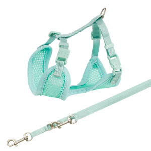 Junior Arnés Acolchado con Ramal para Cachorros, M–L, menta, 36–50 cm/10 mm