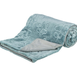 Manta Barry, felpa suave, 70 × 50 cm, azul/gris