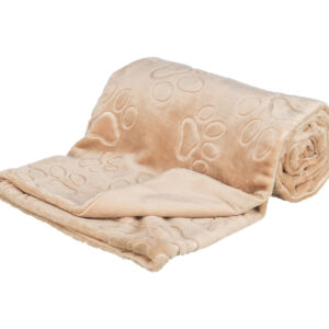 Manta Barry, felpa suave, 70 × 50 cm, beige