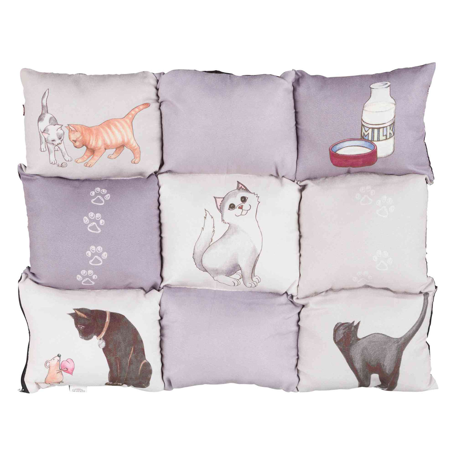 Manta Patchwork para Gatos, 45 × 55 cm, Gris - Imagen 2
