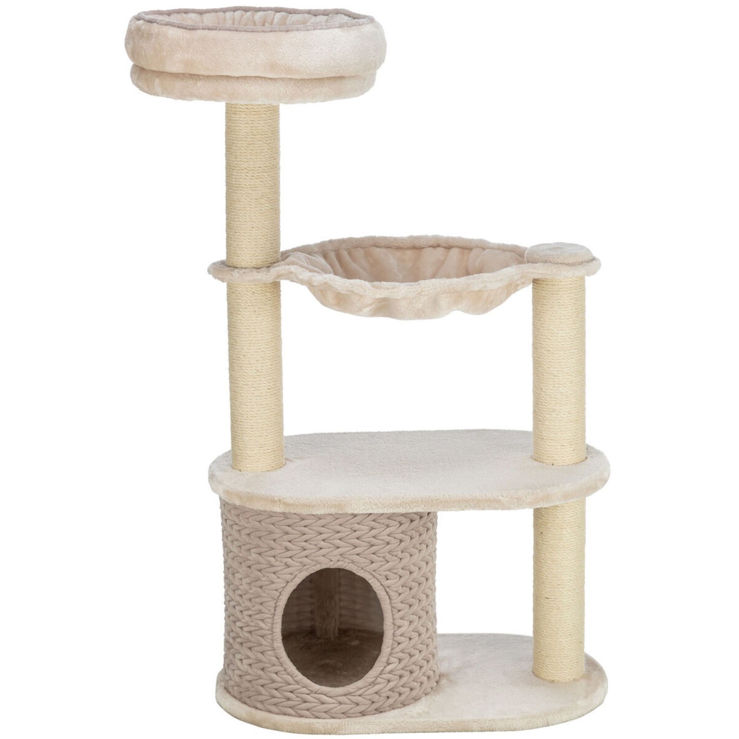 Poste Rascador Alessia, 114 cm, Gris claro/Arena