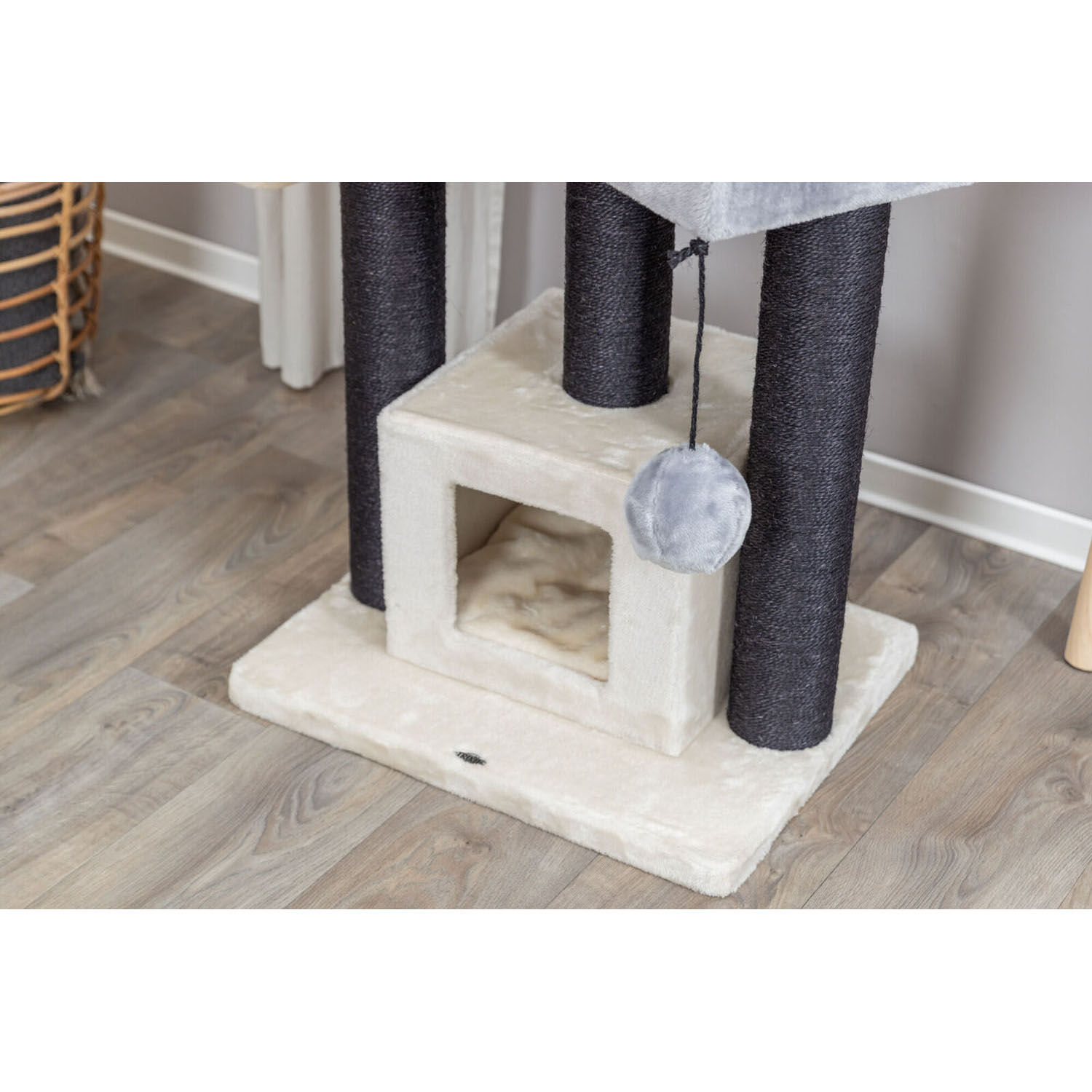 Poste Rascador Enzo, 156 cm, Crema/Gris/Negro - Imagen 8