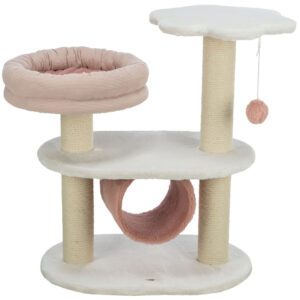 Poste Rascador Isabella, 70 cm, Blanco/Rosa