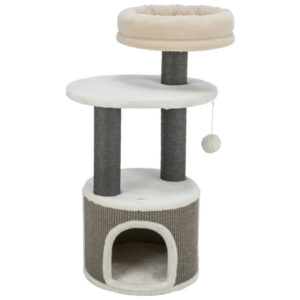 Poste Rascador Marco, 85 cm, Blanco/Beige