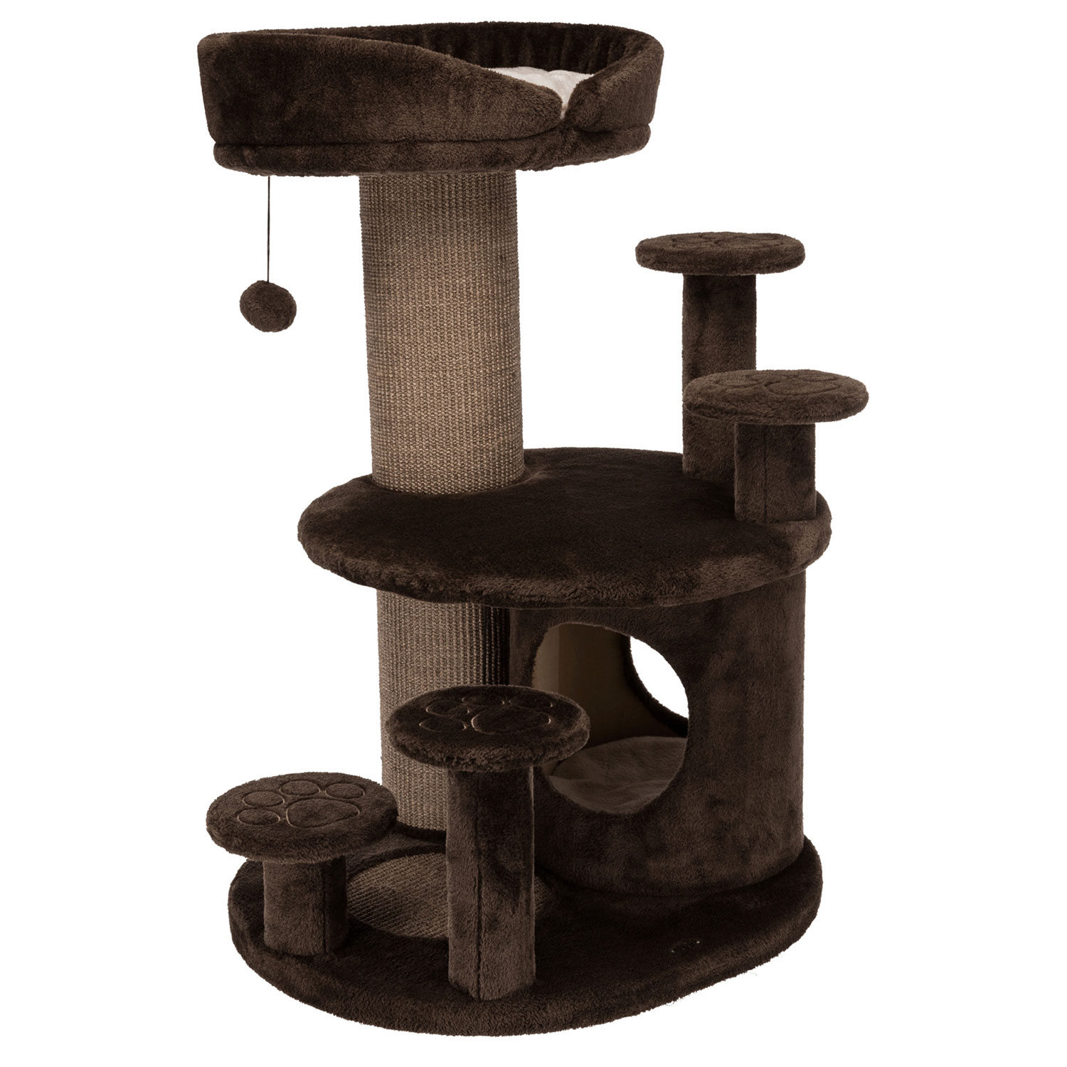 Poste Rascador Emil, Gatos Mayores, 96 cm, Marrón - Imagen 6