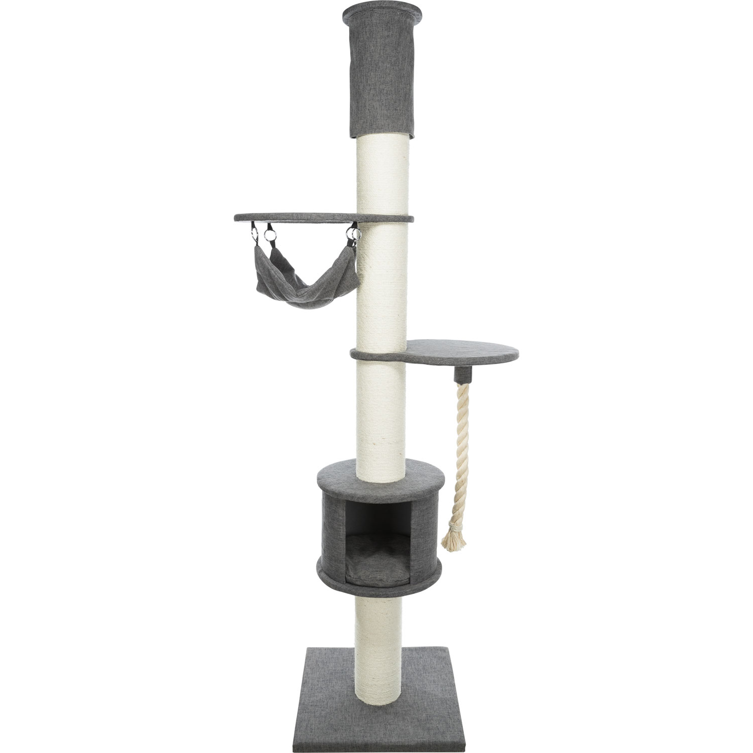 Poste Rascador Fidele XXL, del suelo al techo, 220–250 cm, Gris - Imagen 2