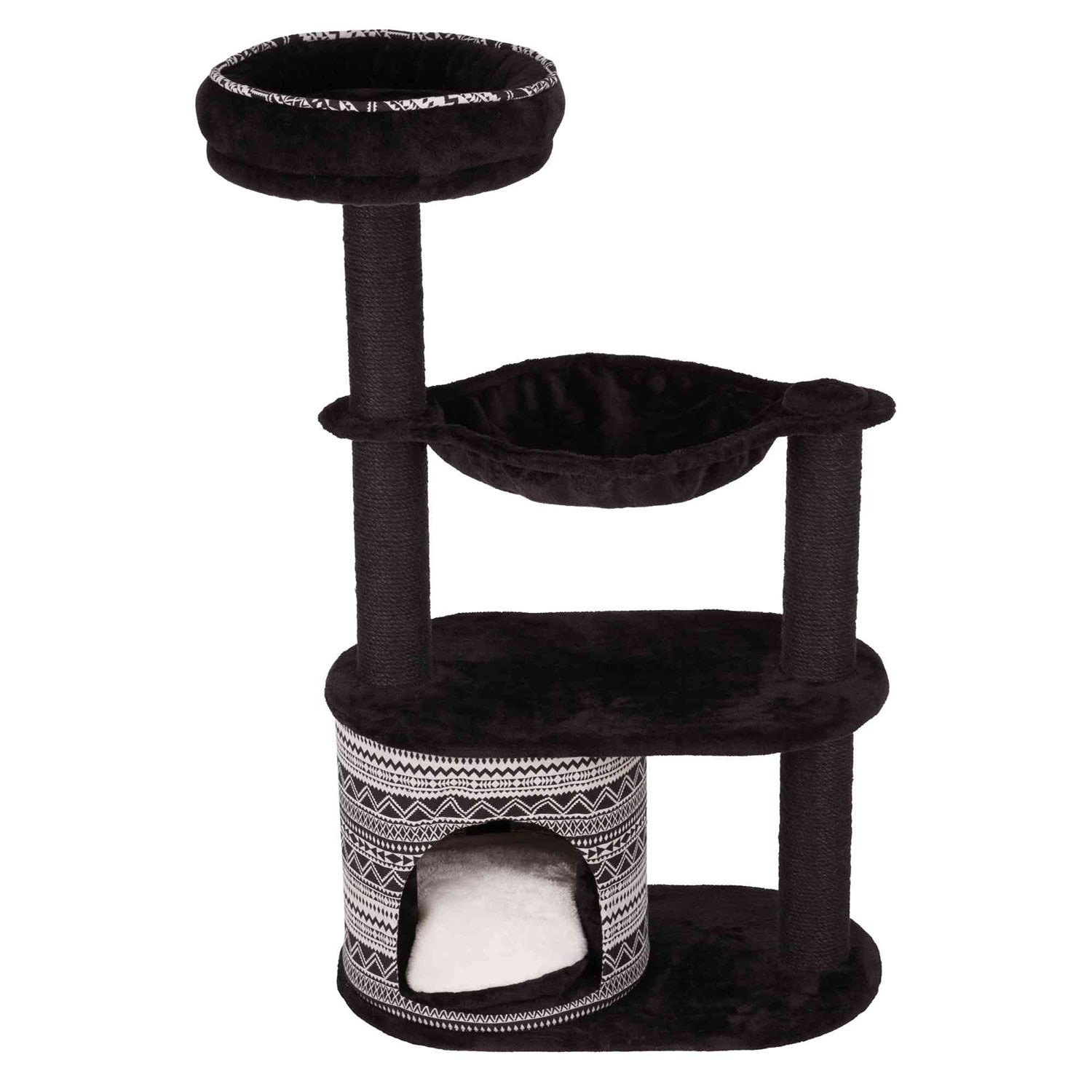 Poste Rascador Giada, 112 cm, Negro-Blanco - Imagen 3